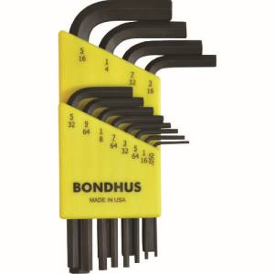 ボンダス BONDHUS ボンダス HLX12S 六角L-レンチ ショート インチ セット12本組 0.050-5/16 BONDHUS