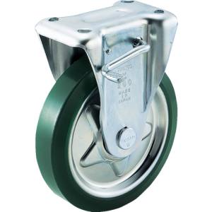 トラスコ TRUSCO トラスコ プレス製ウレタンキャスター 固定ストッパー付 Φ200 1個 TUKB-200