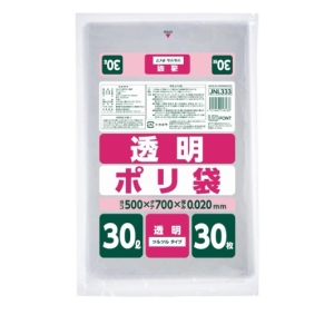ジャパックス ジャパックス JNL333 ポリ袋 30L 透明 30枚