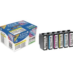 ジット ジット JIT-EKUI6PM エプソン KUI-6CL-M対応 リサイクルインク 6色入り Mサイズ ブラックのみ増量