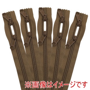 日本紐釦貿易 Nippon Chuko NBK コイルファスナー 両開き 60cm 5本入 薄茶 5CN60-563 日本紐釦貿易