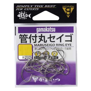 がまかつ Gamakatsu がまかつ 管付丸セイゴ 白 14号 66-453