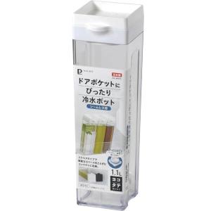 パール金属 Pearl パール金属 ドアポケットにぴったり 冷水ポット 1.1L シームレス栓 DD-8013