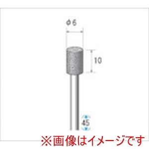 ナカニシ ナカニシ 12809 クラフトダイヤモンドバー 3本入 円筒型 直径6×10×軸直径3 #100