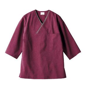 住商モンブラン 住商モンブラン OV6502-5 プルオーバー 兼用 7分袖 ワイン グレー Sサイズ 男女兼用