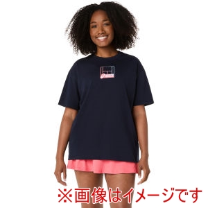 アシックス ASICS アシックス 2042A384 ウイメンズグラフィック半袖シャツ ミッドナイト XS
