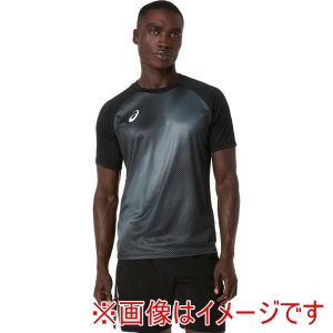 アシックス ASICS アシックス 2101A348 プラクティスグラフィック半袖シャツ パフォーマンスブラック XL