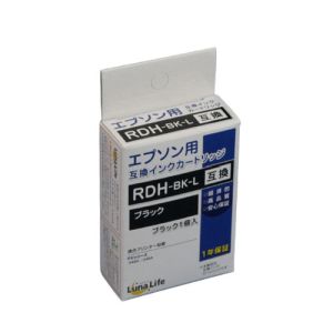 ルナライフ Luna Life ルナライフ エプソン用 互換インクカートリッジ RDH-BK ブラック LNEPRDH-BK