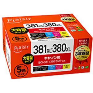プレジール Plaisir プレジール PLE-C381XL-5P インク 5色パック 汎用品 大容量 Plaisir