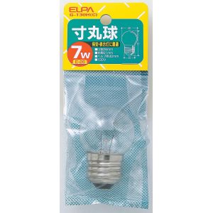 朝日電器 エルパ ELPA エルパ G-130H C 寸丸球7W ELPA 朝日電器