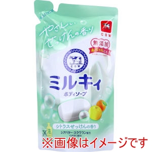 牛乳石鹸 牛乳石鹸 ミルキィ ボディソープ シトラスせっけんの香り 詰替用 360mL