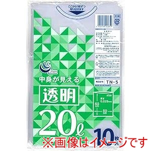 日本技研工業 日本技研工業 TN-5 透明 ポリ袋 20L 10枚入