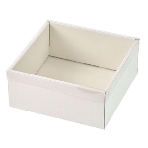 東花 東花 87261 FM カラーリースボックス 30x30cm ホワイトxホワイト 5セット