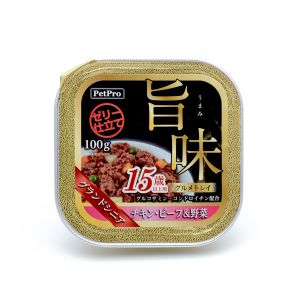 ペットプロジャパン PetPro ペットプロ 旨味グルメトレイ 15歳以上用 チキン ビーフ＆野菜 100g