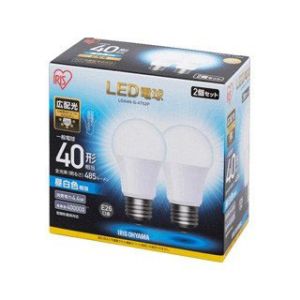 アイリスオーヤマ アイリスオーヤマ LED電球 E26 広配光 40形相当 昼白色 2個セット LDA4N-G-4T52P