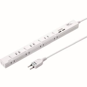 サンワサプライ SANWA SUPPLY スリムタップUSB充電機能付き TAP-SLIM8U-2