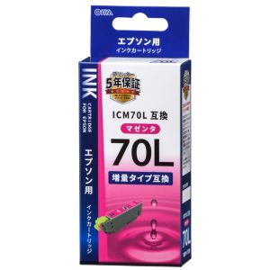 オーム電機 OHM オーム電機 エプソン互換 ICM70L 染料マゼンタ 01-4133 INK-E70LB-M