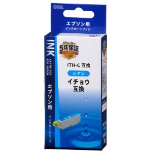 オーム電機 OHM オーム電機 INK-EITHB-C エプソン互換 イチョウ シアン 01-4302