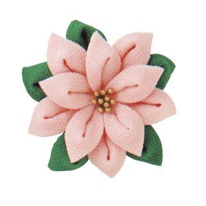 オリムパス オリムパス はじめてのつまみ細工 キット ポインセチアのブローチ H7×W7×D2.5cm 薄ピンク TZ-6C