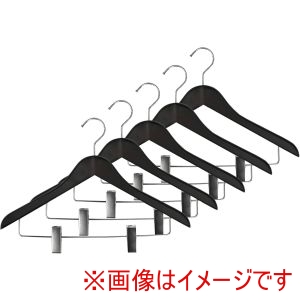 サワフジ SAWAFUJI サワフジ 木製 ハンガー クリップ 5本組 ダークブラウン AWT-343C