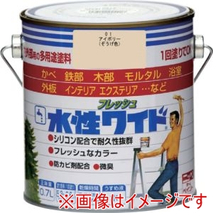 ニッぺ ニッぺ HTA101-0.7 水性フレッシュワイド 0.7L アイボリー