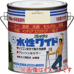 ニッぺ ニッぺ HTA119-0.7 水性フレッシュワイド 0.7L ミルキーホワイト