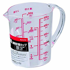 パール金属 パール金属 大きい目盛 耐熱 計量カップ 500ml C-4742 ENJOY KITCHEN