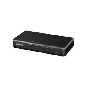 バッファロー BUFFALO バッファロー LSW7-GT-8EPL/BK Giga対応 スイッチングハブ 8ポート プラスチック筐体/電源外付けモデル