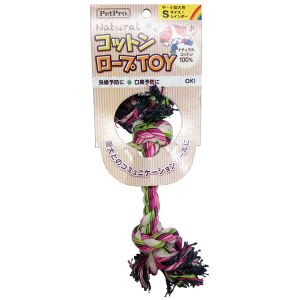 ペットプロジャパン PetPro ペットプロ ナチュラルコットンロープTOY レインボー Sサイズ