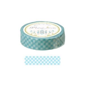 ニチバン NICHIBAN ニチバン プチジョア マスキングテープ ギンガムチェック ライトブルー 15mm×18m PJMT-15S005