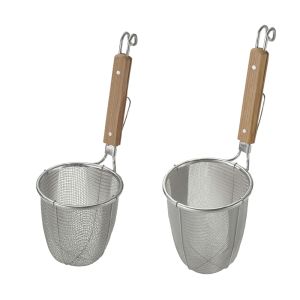 新越ワークス TS 18-8 ステンレス ラーメン専用 パワー てぼ 丸底 引掛付 8メッシュ 10125 新越ワークス スリースノー