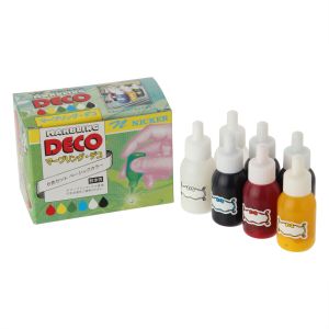 ニッカー絵具 ニッカー絵具 マーブリング デコ 6色セット ベーシックカラーN MD-6BN