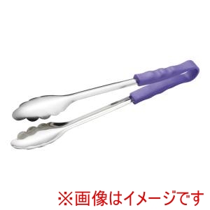 大泉合成 大泉合成 18-8 PPハンドル カラー万能トング 大 抗菌 パープル